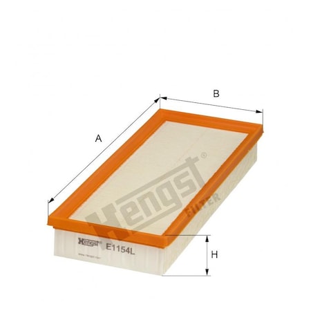 Hengst Air Filter, E1154L E1154L